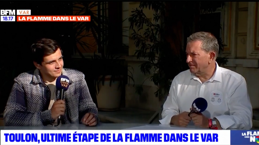 BFM TV - César Malfi réalise une fresque pour le passage de la Flamme Olympique à Toulon